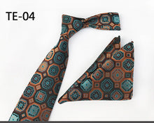 Load image into Gallery viewer, Luxury Men's Ties with Pocket Square & Cufflinks