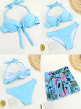 Load image into Gallery viewer, Brazilian Print Bikini Set Push Up Swimsuit