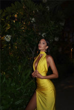 Load image into Gallery viewer, Sexy Backless High Slit Halter Dress