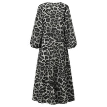 Load image into Gallery viewer, Long-Sleeve Leopard Dresses