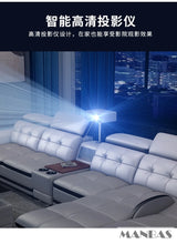 Load image into Gallery viewer, Bluetooth Speaker and Massage Italian Leather Sofa Set with USB & Cup Holder