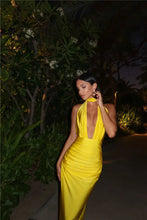 Load image into Gallery viewer, Sexy Backless High Slit Halter Dress