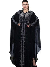 Load image into Gallery viewer, Bat Sleeve Abaya Diamond Kaftan Abaya