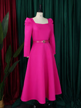 Load image into Gallery viewer, Short Sleeve Split bodycon ruffles midi prom Dress