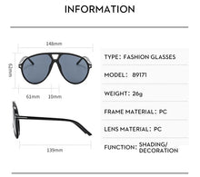 Load image into Gallery viewer, Luxury Brand Oversized Sunglasses women Men Retro Pilot Ins Trending Sun Glasses Driving Shades UV400 Eyeglasse