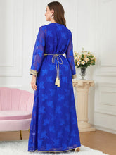 Load image into Gallery viewer, embroidered round neck abaya