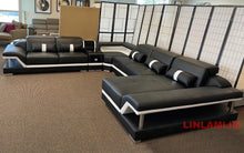 Load image into Gallery viewer, Modern Minimalist Genuine Leather Sectional Sofa
