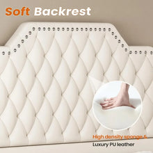 Load image into Gallery viewer, PU Leather Upholstered Bed with Charging Station & Led Lights