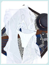 Load image into Gallery viewer, 3-Piece Floral Print Knot Front Bikinis