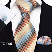 Load image into Gallery viewer, Men's Luxury Floral Neckties with Pocket Square and Cuff-links