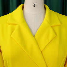 Load image into Gallery viewer, Notched Collar Full Sleeve Sashes Pleated Dress