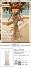 Load image into Gallery viewer, Backless Luxury Flower Appliques Mesh Gown