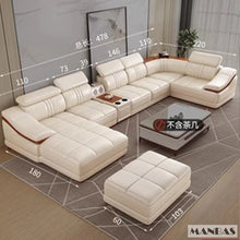 Load image into Gallery viewer, Elegant Leather Sectional Sofa Sets
