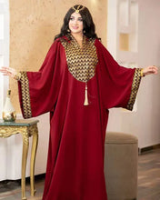 Load image into Gallery viewer, Hooded Abaya Knitted Kaftan Evening Dresses