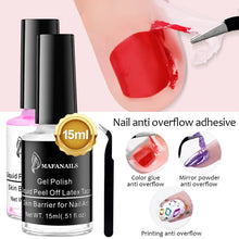 Load image into Gallery viewer, 2-Pcs Peel Off Latex Nail Polish Liquid Set With Tweezer