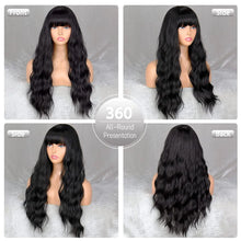 Load image into Gallery viewer, Synthetic Long Multi-Colour Curly Wig with Bangs