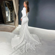 Load image into Gallery viewer, Luxurious Mermaid Satin Backless Wedding Dresses