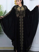Load image into Gallery viewer, Bat Sleeve Abaya Diamond Kaftan Abaya