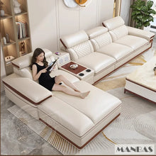 Load image into Gallery viewer, Premium Italian Genuine Leather Sofa Set