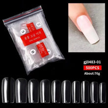 Load image into Gallery viewer, 500pcs Natural Tips Nails Extension