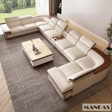 Load image into Gallery viewer, Premium Italian Genuine Leather Sofa Set