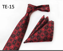 Load image into Gallery viewer, Luxury Men's Ties with Pocket Square & Cufflinks