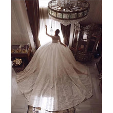Load image into Gallery viewer, Pearls Beaded Long Sleeves Wedding Dresses