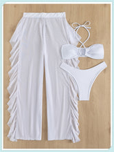 Load image into Gallery viewer, 3-Piece Floral Print Knot Front Bikinis