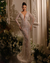 Load image into Gallery viewer, Champagne Mermaid Dress