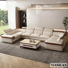 Load image into Gallery viewer, Premium Italian Genuine Leather Sofa Set