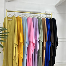 Load image into Gallery viewer, Satin Butterfly Abaya with Inside Belt