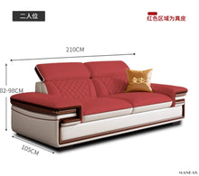 Load image into Gallery viewer, Premium Italian Genuine Leather Sofa Set