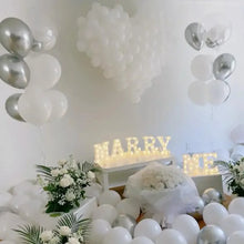 Load image into Gallery viewer, 63pcs Silver White Bride To Be Foil Balloons