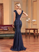 Load image into Gallery viewer, Sleeveless Sequin Evening Dress