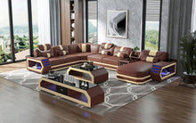 Load image into Gallery viewer, American style villa modern multifunctional genuine leather sofa