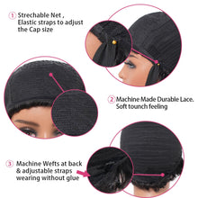 Load image into Gallery viewer, Kinky Afro Curly Wigs With Bangs