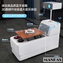 Load image into Gallery viewer, Bluetooth Speaker and Massage Italian Leather Sofa Set with USB & Cup Holder