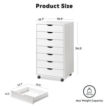 Load image into Gallery viewer, White 7-Drawer Storage Cabinet