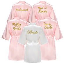 Load image into Gallery viewer, Pink and White Bridesmaid Robes