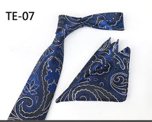 Load image into Gallery viewer, Luxury Men's Ties with Pocket Square & Cufflinks