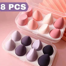 Load image into Gallery viewer, 8 PCS Makeup puff Sponge Cosmetics Powder Puff Foundation Make-up for women Blender Makeup Tool Set