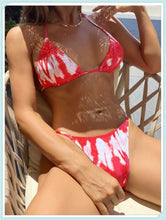 Load image into Gallery viewer, 3-Piece Floral Print Knot Front Bikinis