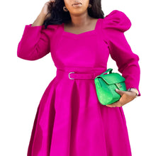 Load image into Gallery viewer, Short Sleeve Split bodycon ruffles midi prom Dress