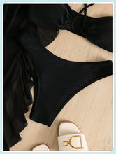 Load image into Gallery viewer, 3-Piece Floral Print Knot Front Bikinis