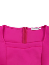 Load image into Gallery viewer, Short Sleeve Split bodycon ruffles midi prom Dress