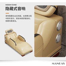 Load image into Gallery viewer, Luxury L-Shaped Genuine Leather Sectional Sofa with Bluetooth Speaker