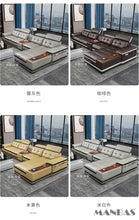 Load image into Gallery viewer, Bluetooth Speaker and Massage Italian Leather Sofa Set with USB & Cup Holder
