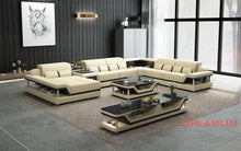 Load image into Gallery viewer, Modern Minimalist Genuine Leather Sectional Sofa