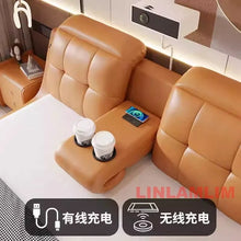 Load image into Gallery viewer, Ultimate Genuine Leather Tech Smart Multifunctional Massage Bed With Projector