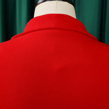 Load image into Gallery viewer, Notched Collar Full Sleeve Sashes Pleated Dress